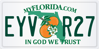 FL license plate EYVR27