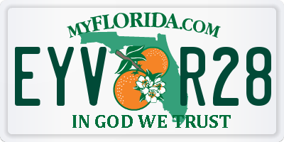 FL license plate EYVR28