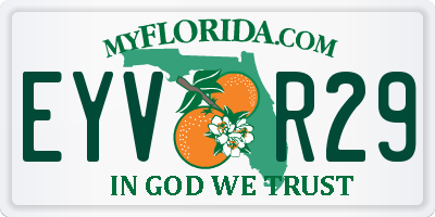 FL license plate EYVR29