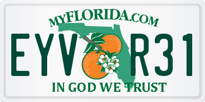 FL license plate EYVR31