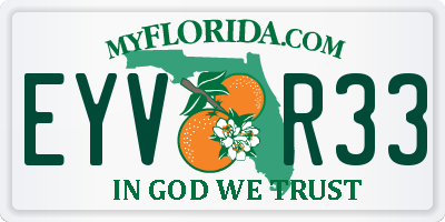 FL license plate EYVR33
