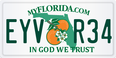 FL license plate EYVR34