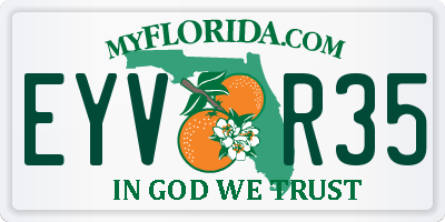 FL license plate EYVR35