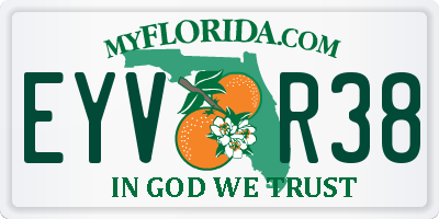 FL license plate EYVR38