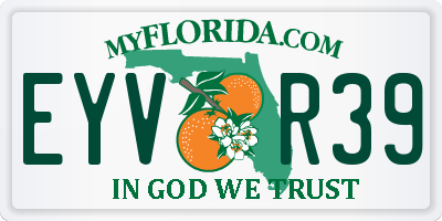 FL license plate EYVR39