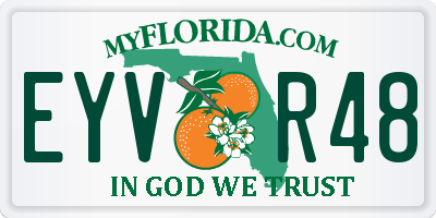 FL license plate EYVR48
