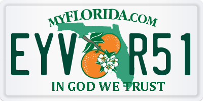FL license plate EYVR51