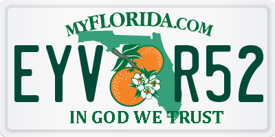 FL license plate EYVR52