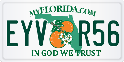 FL license plate EYVR56