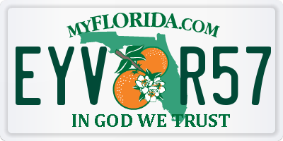 FL license plate EYVR57