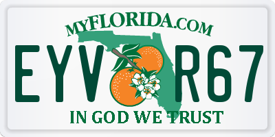 FL license plate EYVR67