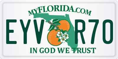 FL license plate EYVR70
