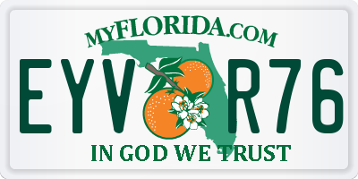 FL license plate EYVR76