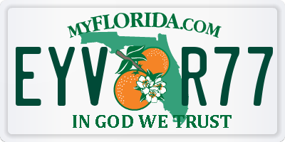 FL license plate EYVR77