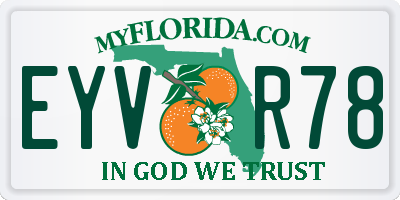 FL license plate EYVR78
