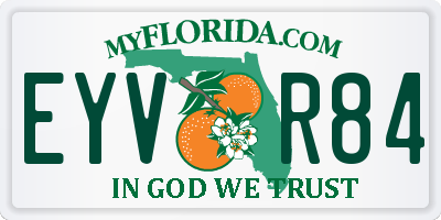 FL license plate EYVR84