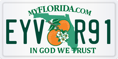 FL license plate EYVR91