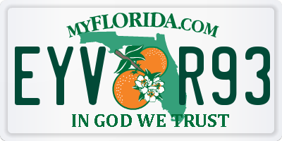 FL license plate EYVR93