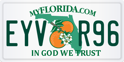 FL license plate EYVR96