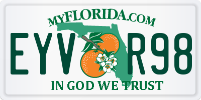 FL license plate EYVR98