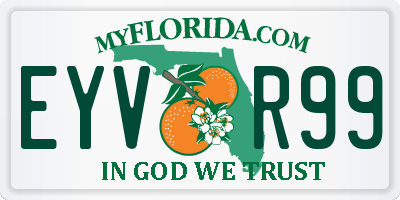 FL license plate EYVR99
