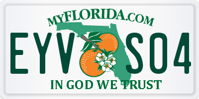 FL license plate EYVS04