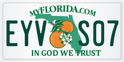 FL license plate EYVS07
