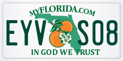 FL license plate EYVS08