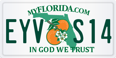 FL license plate EYVS14