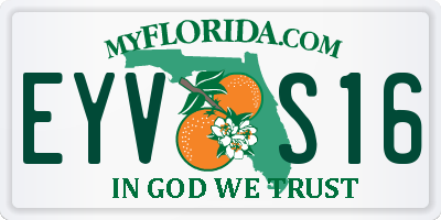 FL license plate EYVS16