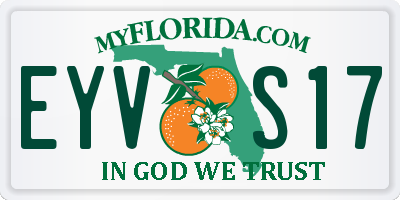 FL license plate EYVS17
