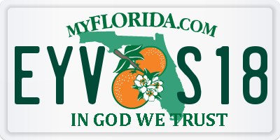 FL license plate EYVS18