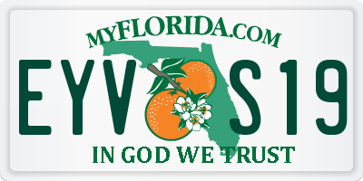 FL license plate EYVS19