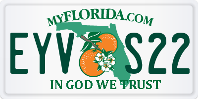 FL license plate EYVS22