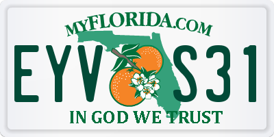 FL license plate EYVS31