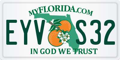 FL license plate EYVS32