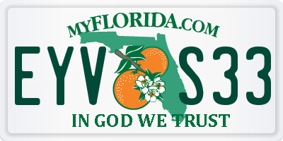 FL license plate EYVS33