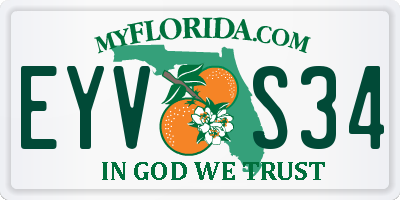 FL license plate EYVS34