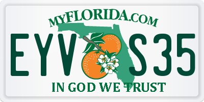 FL license plate EYVS35
