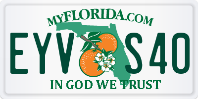 FL license plate EYVS40