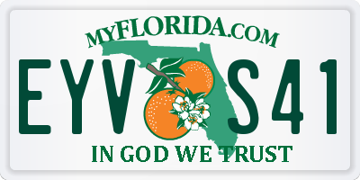 FL license plate EYVS41