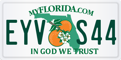FL license plate EYVS44