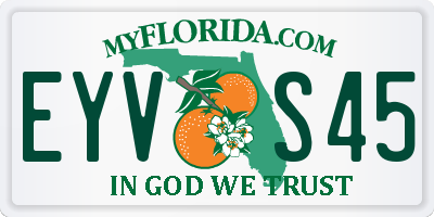 FL license plate EYVS45
