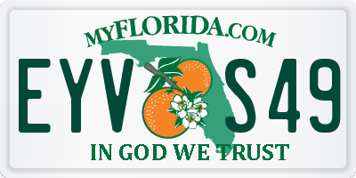 FL license plate EYVS49