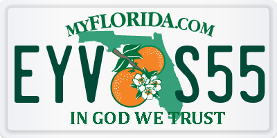 FL license plate EYVS55