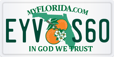 FL license plate EYVS60