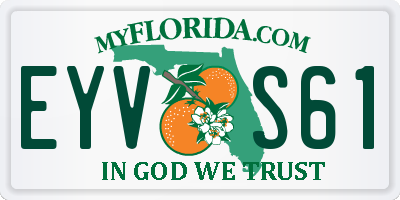 FL license plate EYVS61