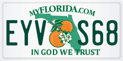 FL license plate EYVS68