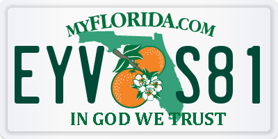 FL license plate EYVS81