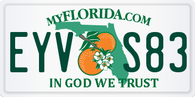 FL license plate EYVS83